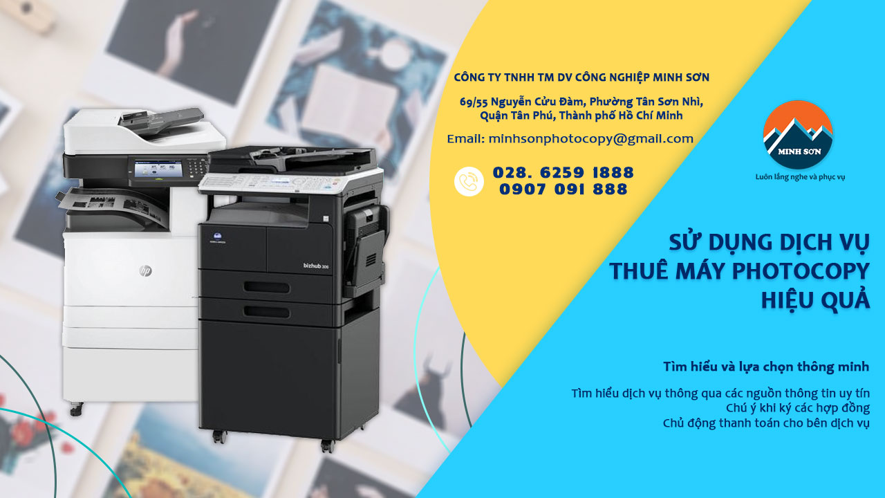 sử dụng dịch vụ thuê máy photocopy hiệu quả